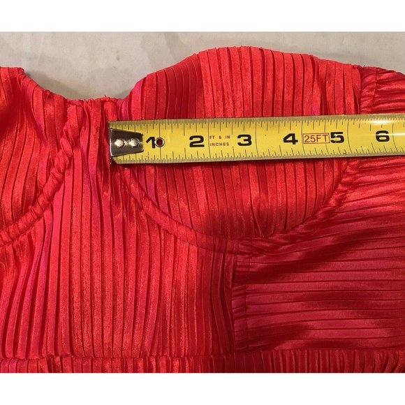 NEW Hello Molly Dress Size Large Red Strapless Long Chase The Blues Wedding - Picture 11 of 16